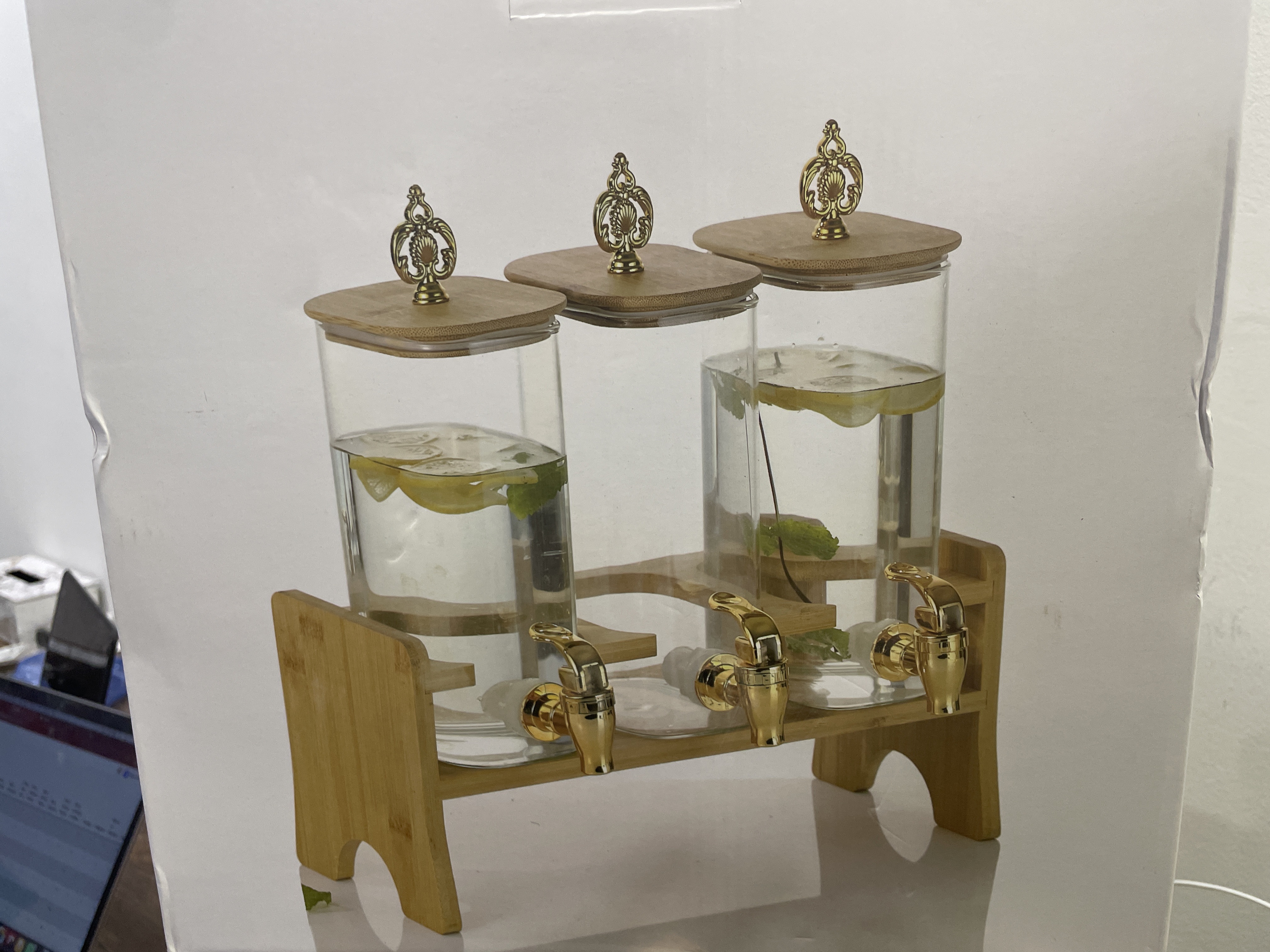 WELLDECO GLASS WARE 3 PEC DISPENSOR