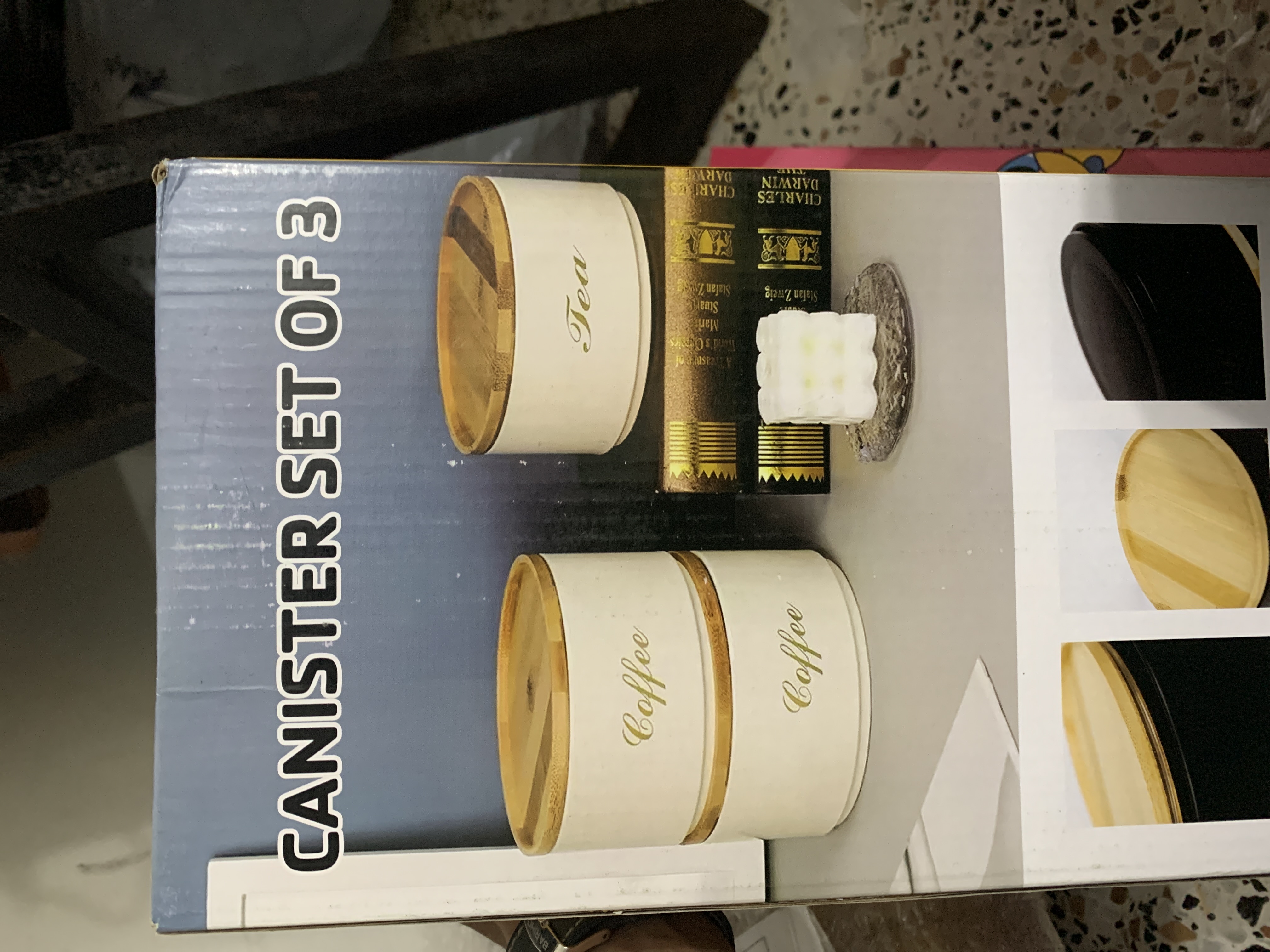 3 PCS CERAMIC CANISTER JAR SET