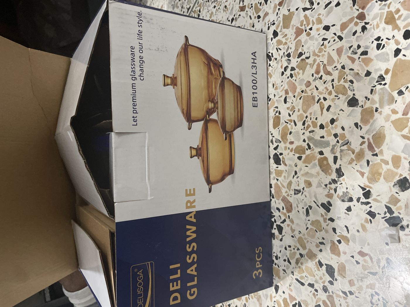 DELI GLASSWARE 3 PCS EB 100/L3HA
