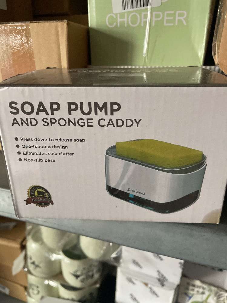 SOAP PUMP AND SPONGE CADDY