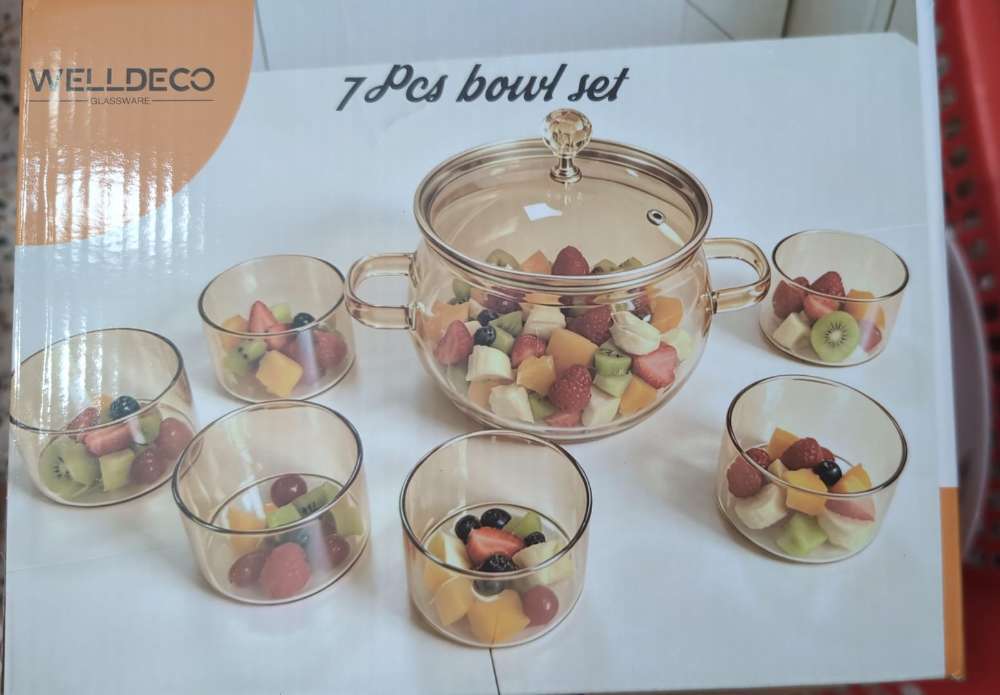 WELLDECO 7 PCS GOLDEN BOWL SET