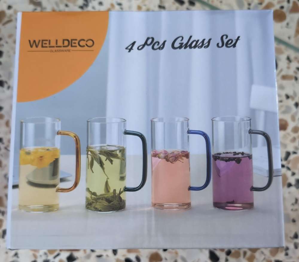 WELLDECO 4 PCS GLASS SET