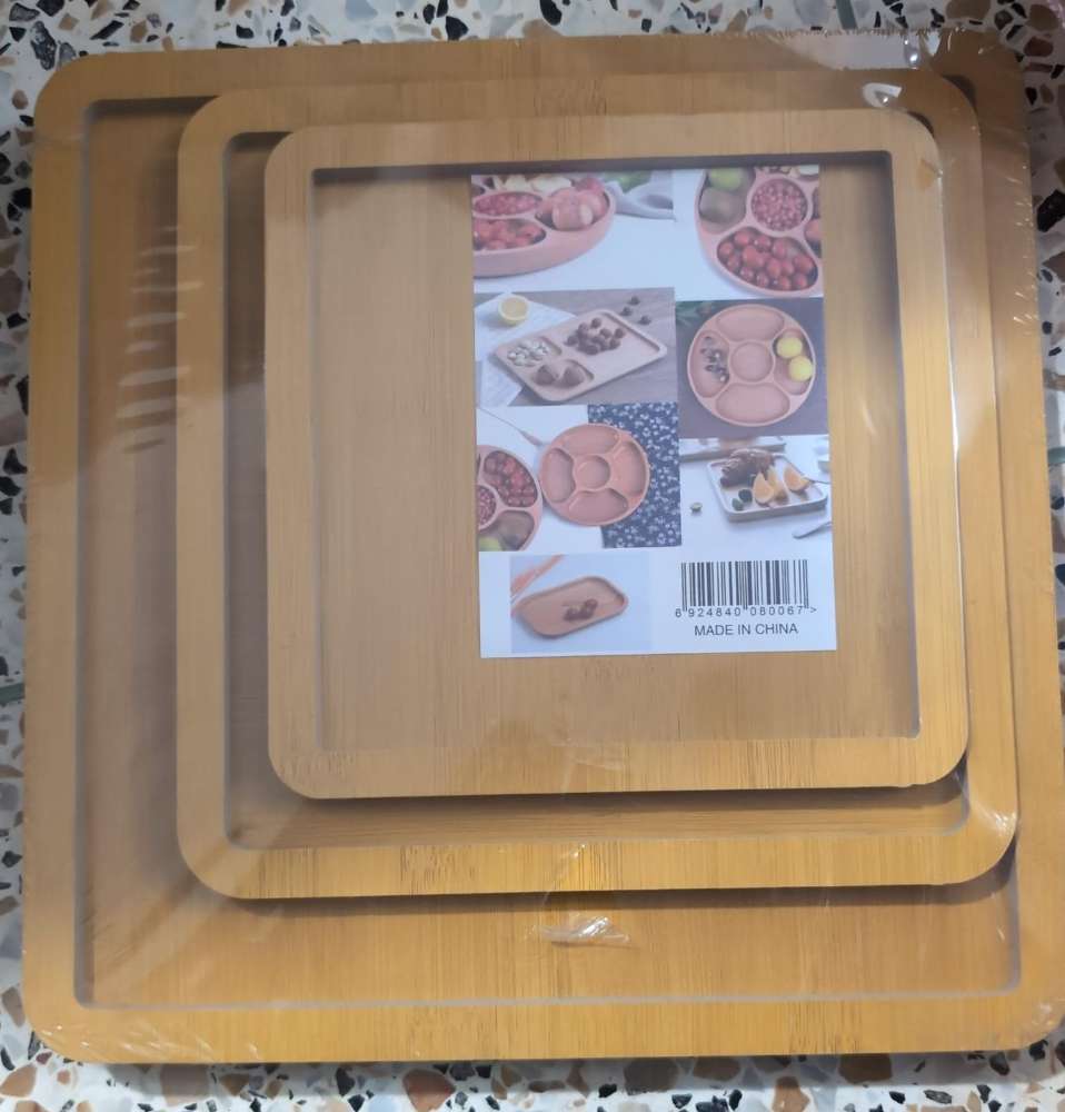 WOODEN PLATTER 3 PCS