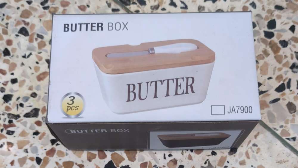 3PCS BUTTER BOX WITH WOOEDEN LID