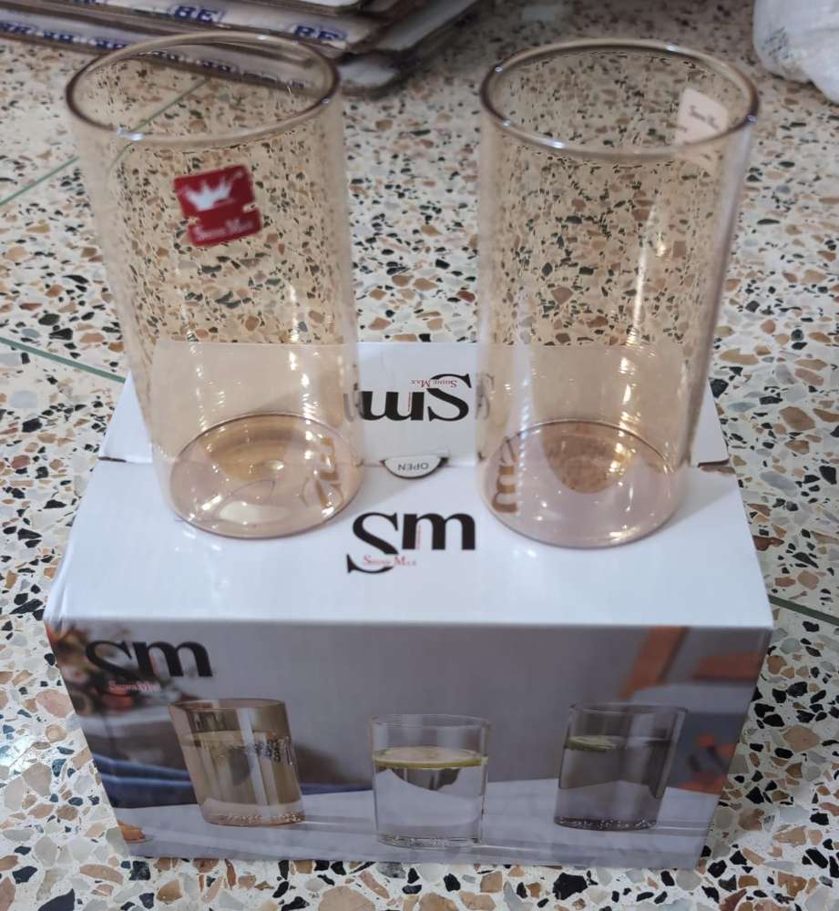 SM 6 PCS CIRCLE GLASS GOLDEN