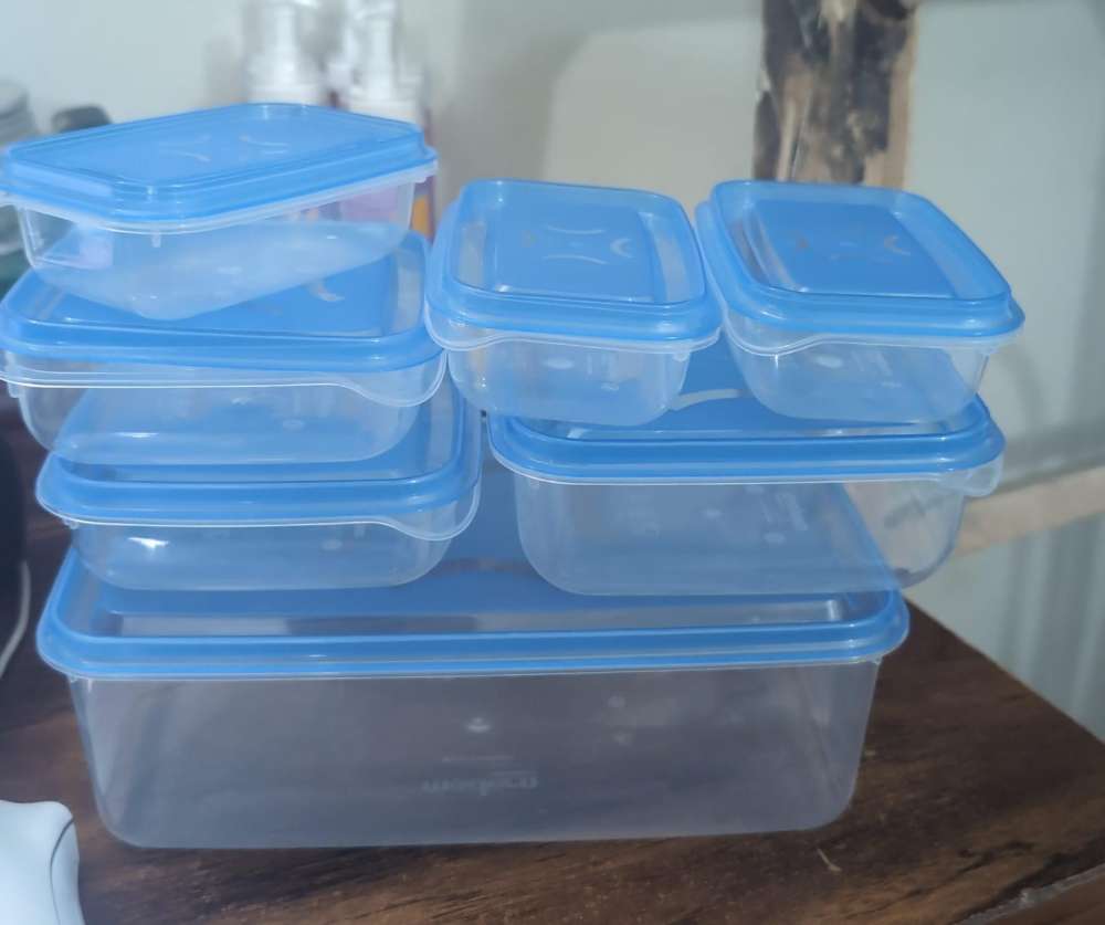 7 PCS PLASTIC STORAGE BOX WITH LIDS